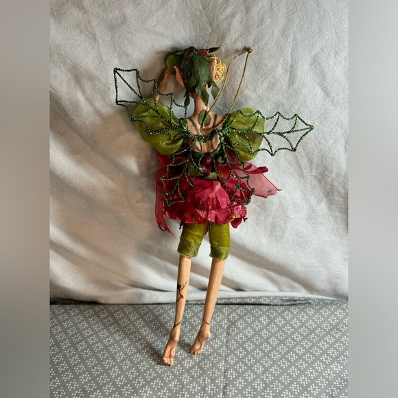 16” Enchanted Woodland Fairy Nymph Pixie Elf Unique Rose Christmas Decor Fairie - Picture 4 of 7